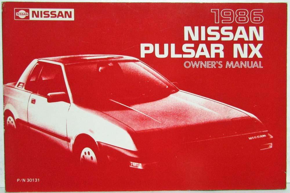 1986 Nissan Pulsar NX Owners Manual