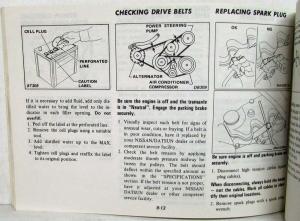 1986 Nissan Pulsar NX Owners Manual