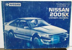 1987 Nissan 200SX Owners Manual
