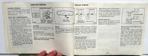 1987 Nissan 200SX Owners Manual