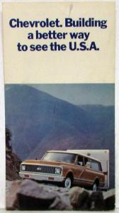 1971 ? Chevy Suburban Sales Card 2 Sided Original