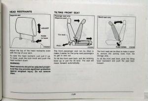 1988 Nissan Truck Owners Manual