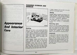1988 Nissan Truck Owners Manual
