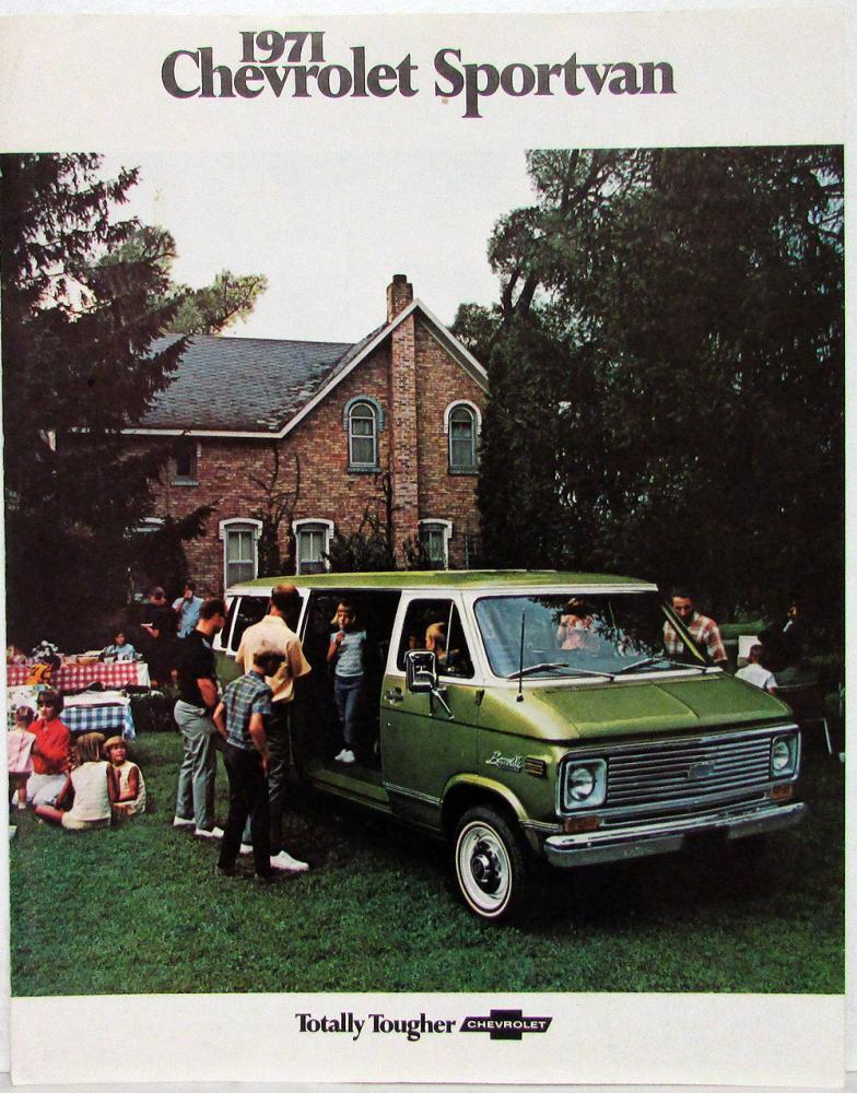 1971 Chevrolet Sportvan GS & GE 10 20 30 Truck Sales Folder Rev Aug 1970 Orig