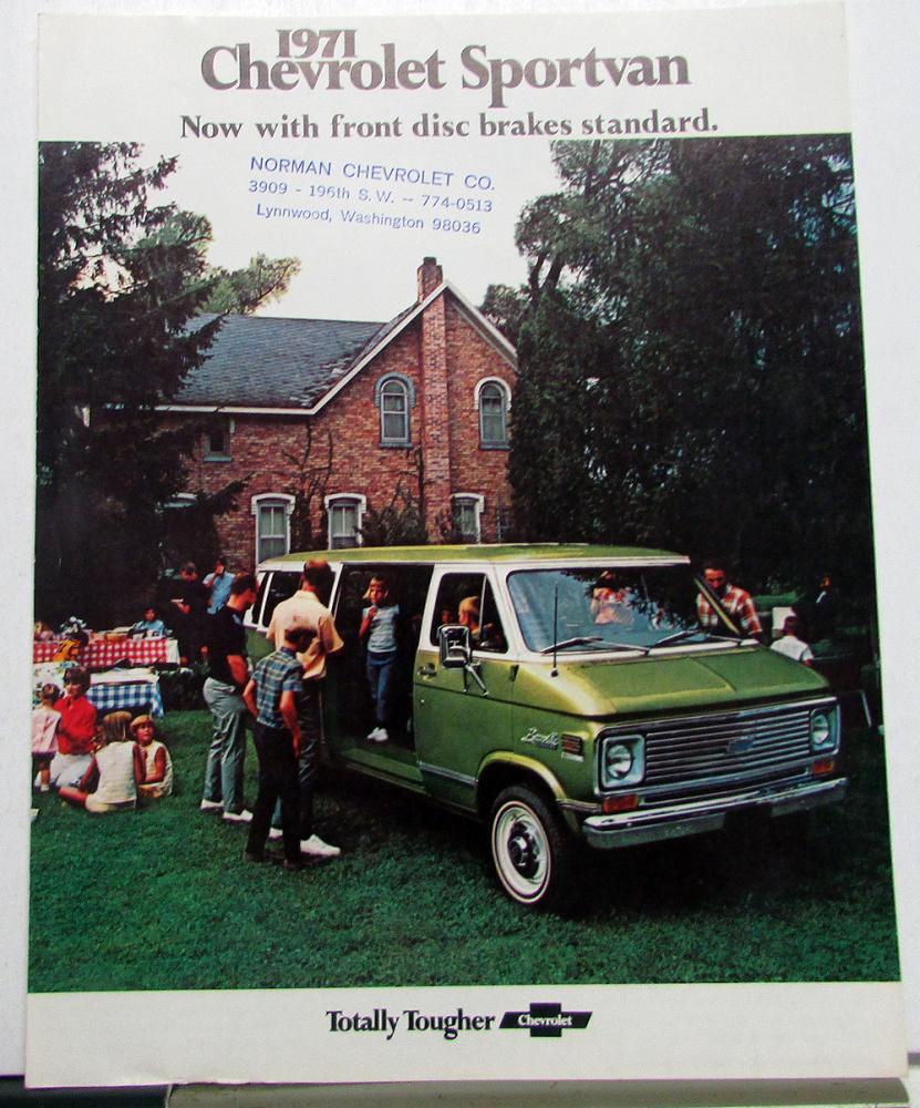 1971 Chevrolet Sportvan GS & GE 10 20 30 Truck Sales Folder Revision 3 Original