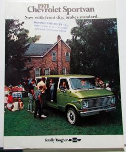 1971 Chevrolet Sportvan GS & GE 10 20 30 Truck Sales Folder Revision 3 Original