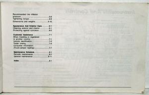 1989 Nissan Truck Owners Manual