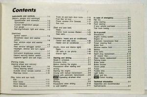 1990 Nissan Sentra Owners Manual