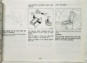 1991 Nissan Stanza Owners Manual