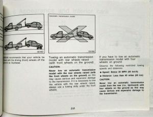 1991 Nissan Stanza Owners Manual