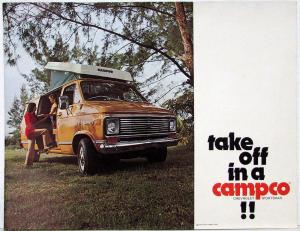 1972 Chevy Van Sportsman CAMPCO RV Conversion Color Sales Brochure Original
