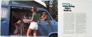 1972 Chevy Van Sportsman CAMPCO RV Conversion Color Sales Brochure Original