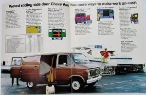 1972 Chevrolet Chevy Van Truck Dealer Color Sales Brochure Original REVISION 1