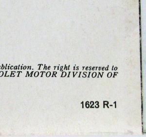 1972 Chevrolet Pickup Chassis Cab 4WD Trucks Color Sales Brochure Original REV 1