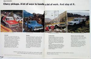 1972 Chevrolet Pickup Chassis Cab 4WD Trucks Color Sales Brochure Original REV 1