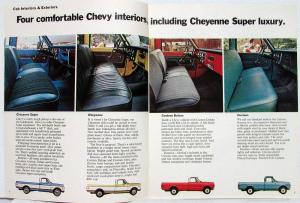 1972 Chevrolet Pickup Chassis Cab 4WD Trucks Color Sales Brochure Original REV 1