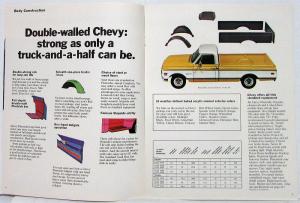 1972 Chevrolet Pickup Chassis Cab 4WD Trucks Color Sales Brochure Original REV 1