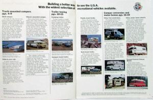 1972 Chevrolet Camper RV Motor Home Truck Dealer Sales Brochure Original REV 1