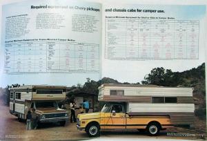 1972 Chevrolet Camper RV Motor Home Truck Dealer Sales Brochure Original REV 1