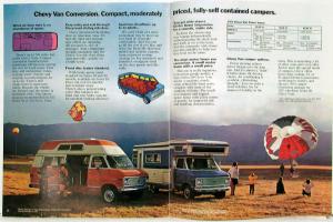 1972 Chevrolet Camper RV Motor Home Truck Dealer Sales Brochure Original REV 1