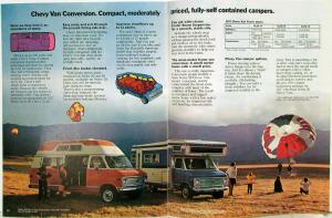 1972 Chevrolet Camper RV Motor Home Truck Dealer Sales Brochure Original REV 1