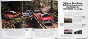1973 Chevrolet Pickup Fleetside Stepside Crew Cab Truck Sales Brochure REV 1