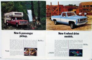 1973 Chevrolet Pickup Fleetside Stepside Crew Cab Truck Sales Brochure REV 1