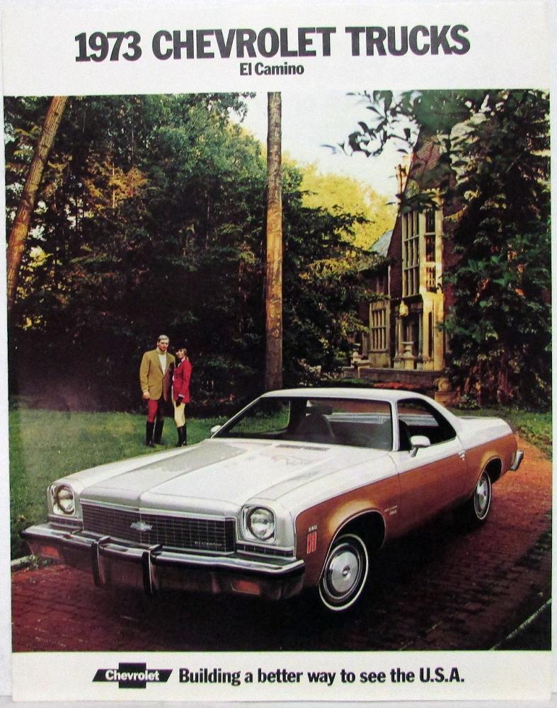 1973 Chevrolet El Camino Truck Dealer Sales Folder Original REVISION 1