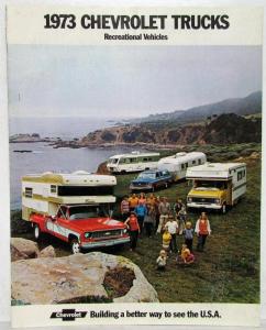 1973 Chevrolet Pickup RV Camper Motor Home Truck Sales Brochure Original REV 1