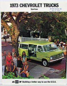 1973 Chevrolet Sportvan Truck Color Dealer Sales Folder Original REVISION 1