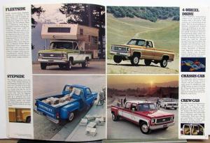 1974 Chevrolet Pickup Stepside Fleetside Truck Slaes Brochure Original REV 1