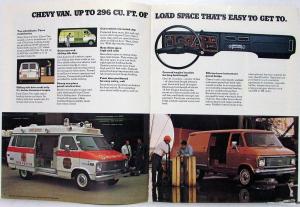 1974 Chevrolet Chevy Van Truck Dealer Sales Brochure Original