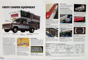1974 Chevy Rec Vehicle Camper Motorhome Truck Dealer Sales Brochure REVISION 1