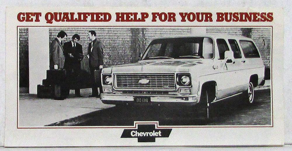 1974 1975 ? Chevrolet Suburban Sales Leaflet Original