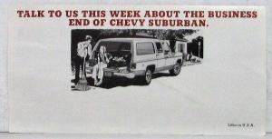 1974 1975 ? Chevrolet Suburban Sales Leaflet Original