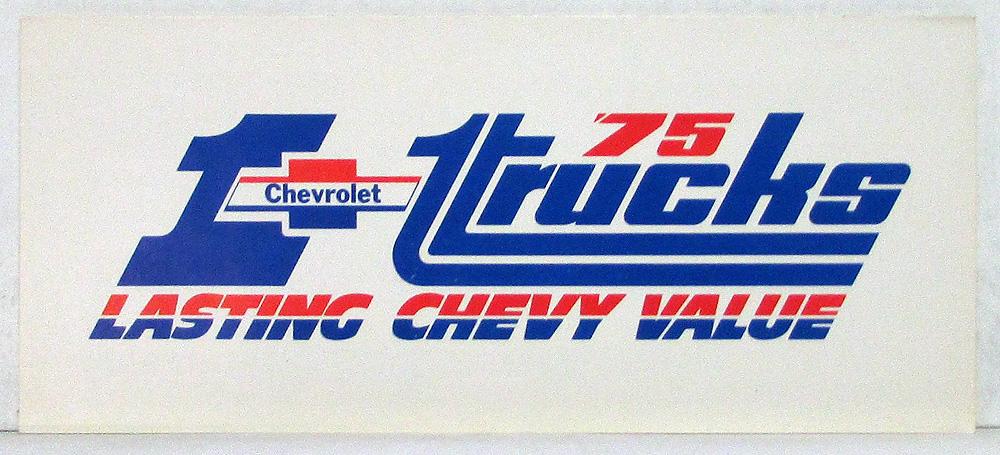 1975 Chevrolet Trucks Exterior Color Paint Chips Sales Folder Original