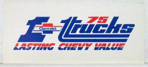 1975 Chevrolet Trucks Exterior Color Paint Chips Sales Folder Original