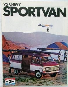 1975 Chevrolet Chevy Sportvan Truck Dealer Color Sales Folder Orig REVISION 1