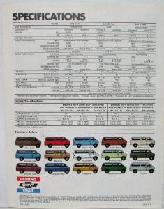 1975 Chevrolet Chevy Sportvan Truck Dealer Color Sales Folder Orig REVISION 1