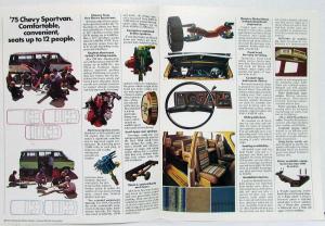 1975 Chevrolet Chevy Sportvan Truck Dealer Color Sales Folder Orig REVISION 1