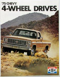 1975 Chevrolet Chevy 4 Wheel Drive Truck Dealer Sales Folder Original Revision 1