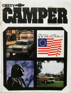 1975 Chevrolet Chevy Camper Magazine Vol 5 No 1 RV Lineup Original