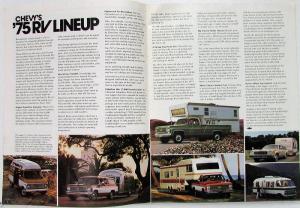 1975 Chevrolet Chevy Camper Magazine Vol 5 No 1 RV Lineup Original