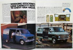 1976 Chevrolet Chevy Van Truck Dealer Brochure Original