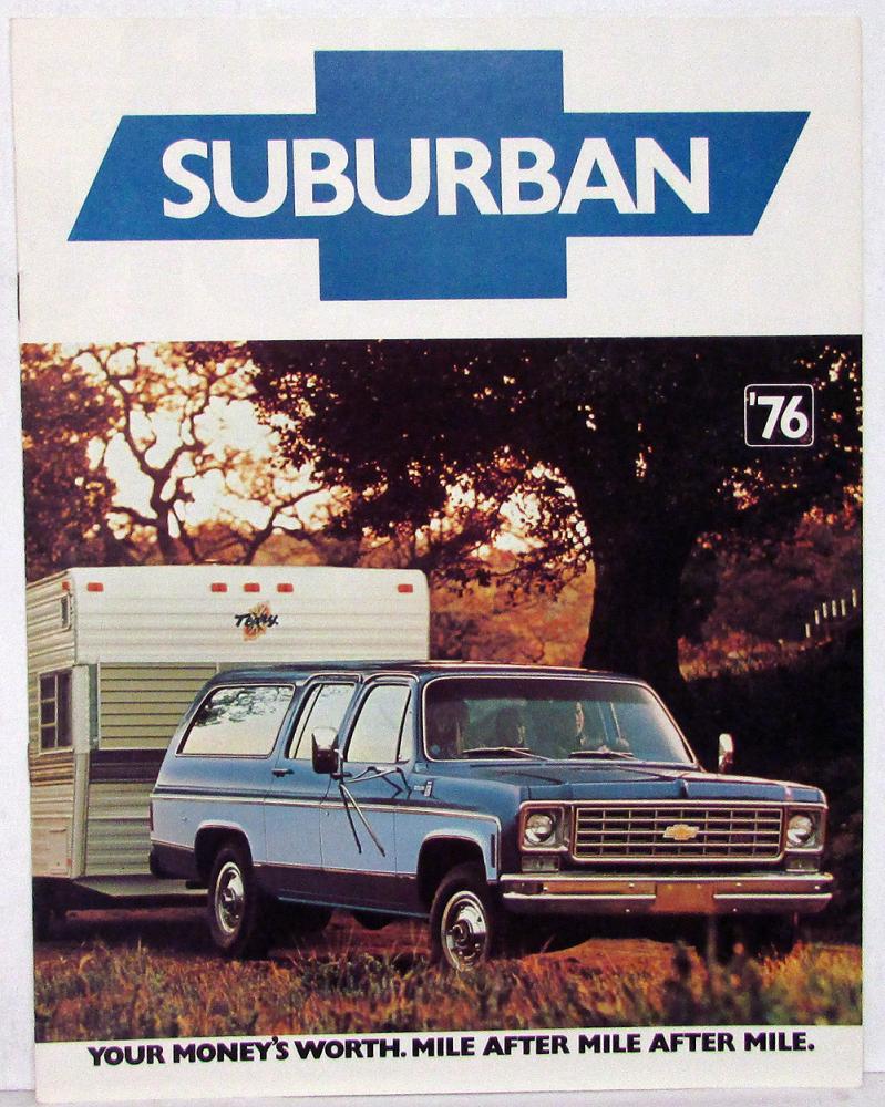 1976 Chevrolet Suburban Your Moneys Worth Mile After Mile Sales Brochure REVISED