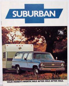 1976 Chevrolet Suburban Your Moneys Worth Mile After Mile Sales Brochure REVISED
