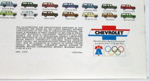 1976 Chevrolet Suburban Your Moneys Worth Mile After Mile Sales Brochure REVISED