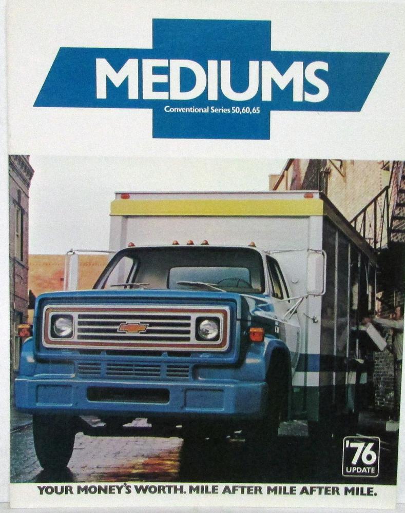 1976 Chevrolet Mediums Conventional 50 60 65 Truck Dealer Brochure Orig REVISED