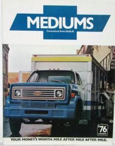 1976 Chevrolet Mediums Conventional 50 60 65 Truck Dealer Brochure Orig REVISED