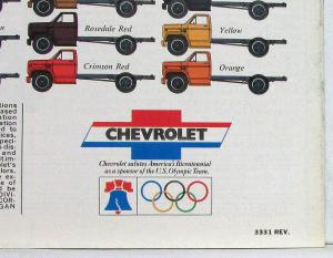 1976 Chevrolet Mediums Conventional 50 60 65 Truck Dealer Brochure Orig REVISED
